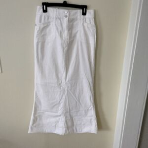 WHBM White Maxi Skirt, Lightweight Cotton, M